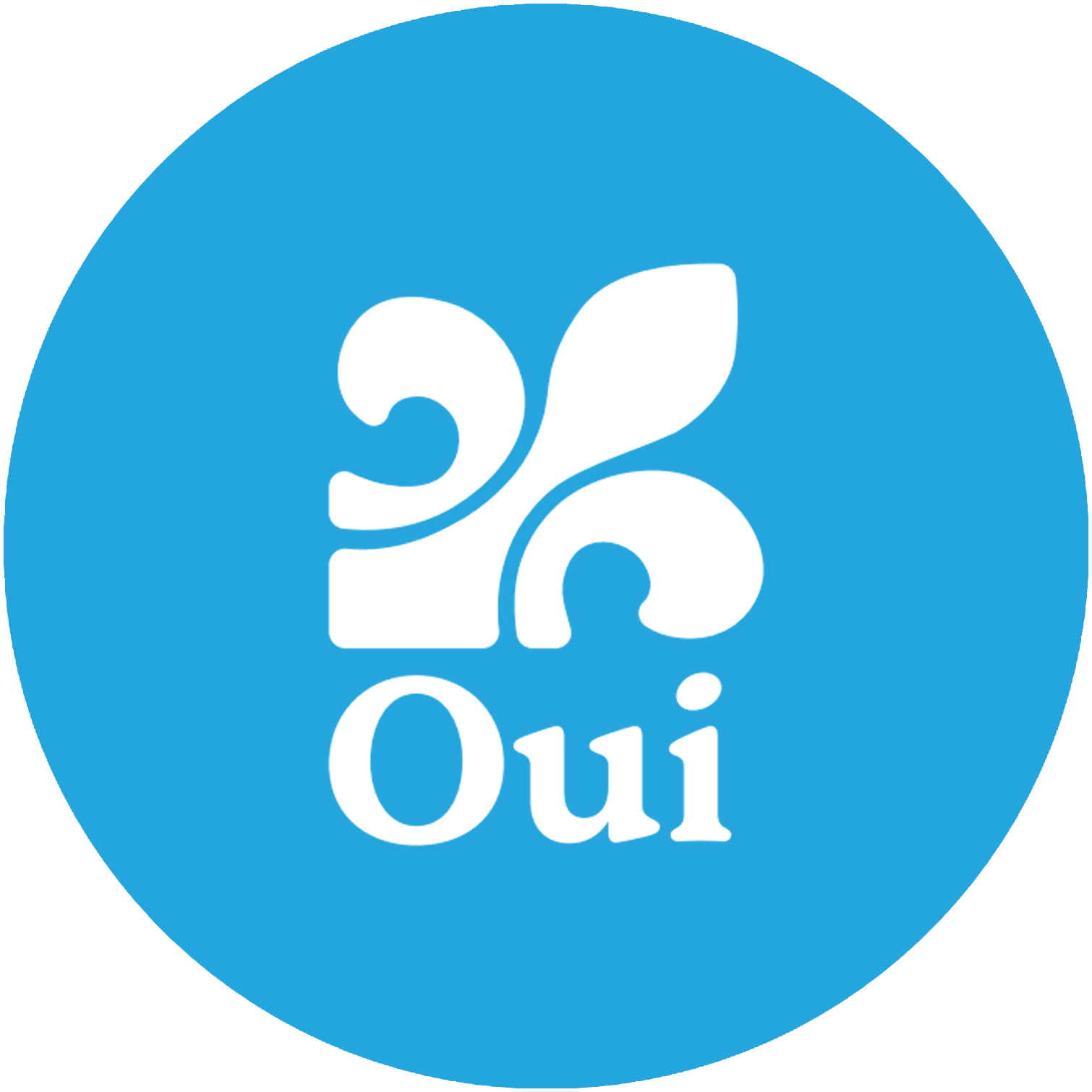 OUI bleu pâle